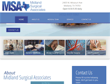 Tablet Screenshot of midland-surgical.com
